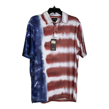 Chase 54 Golf Polo Shirt Size Medium American Flag Theme SS Mens - £20.56 GBP
