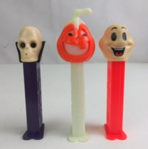 Lot of 3 Halloween Pez Dispensers Happy Skeleton, Skeleton, Jack O&#39; Lantern (I) - £7.66 GBP