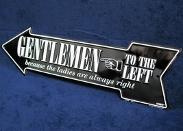 GENTLEMEN LEFT Arrow - *US MADE* Embossed Metal Sign - Man Cave Garage B... - $15.95