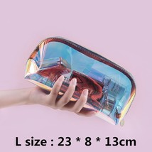 Women TPU Laser Cosmetic Bag Female Waterproof Colorful Toiletry Kit Make Up Org - £12.33 GBP