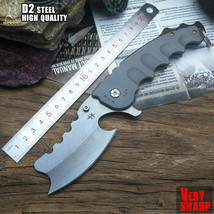 Very Unique Design Big Flipper Folding Knife D2 Steel Bearing System Survival - £52.45 GBP