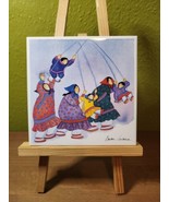 Barbara Lavallee VTG 1999 Signed Trivet SWING SHIFT - $31.69