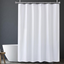 Amazer White Long Shower Curtain Liner Washable, 72 X 78 Inches, Fabric Shower L - £17.62 GBP
