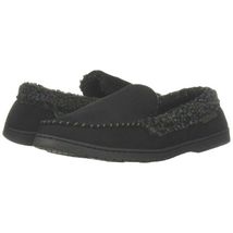 Neuf Noir Dearfoams Homme Faux Daim Polaire Mémoire Mousse Intérieur/Ext... - $10.80