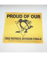 Vintage Pittsburgh Penguins Placard 1992 Division Finals 102.5 WDVE FM - £19.41 GBP