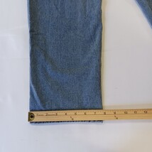 High Rise Women's Blue Cotton Blend Front Leg Frayed Denim Jeans Size XL (32×24) image 9