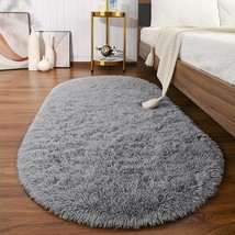 Softlife Fluffy Rugs For Bedroom, Shag Cute Area Rug For Girls And Kids, Grey - £30.62 GBP