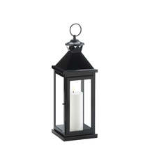 MEDIUM GLOSSY BLACK LANTERN - £29.57 GBP