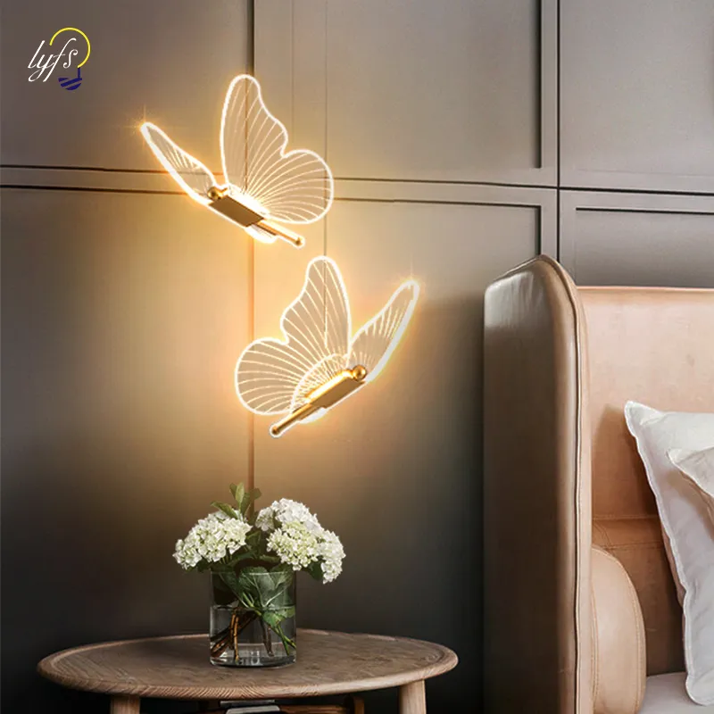 Ht fixture butterfly hanging lamps for ceiling kitchen bedside living room decor nordic thumb200
