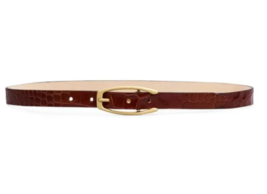 NWT rag &amp; bone Mini League Leather Belt in Cognac Size Large - £72.75 GBP