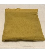 Vintage Waffle Weave  Acrylic Mustered Yellow Blanket Thermal Twin 72&quot;x 86 - $48.62