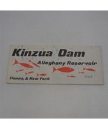 Vintage Kinzua Dam Allegheny Réservoir Carte Pennsylvania New York 1969 - £33.69 GBP