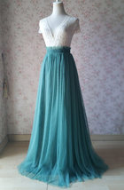MISTY GREEN Full Long Tulle Skirt Women Plus Size Floor Length Tulle Skirt image 2
