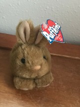 Mini Swibco Brown Plush Chubby Puffkins Easter Bunny Rabbit Stuffed Anim... - $9.49