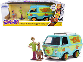 The Mystery Machine w Shaggy Scooby-Doo Figurines Scooby-Doo! 1/24 Diecast Car J - £38.98 GBP