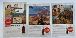 Coca Cola Vintage Ad Drink Soda Pop Coke Bottle Lot Advertisements - $14.00