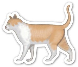 x3 10cm Vinyl Stickers cat cats feline smile kittens furry animal laptop emoji - £3.55 GBP