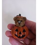 Boyds Bears Halloween Jack-O-Lantern Bear Brooch Pin Jewelry 2&quot; - $145.74 MXN