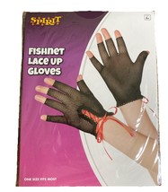 Spirit Halloween Girl&#39;s Fishnet Lace Up Gloves  Ages 6+ NEW - $9.49