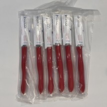 6x Cutco 1759 Table Knives with Red Handles (1869 6-Pc. Table Knife Set ... - £212.53 GBP