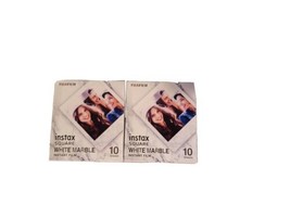 FujiFilm Instax Square White Marble Film for Polaroid 10 Sheets OEM NEW Lot of 2 - £23.05 GBP
