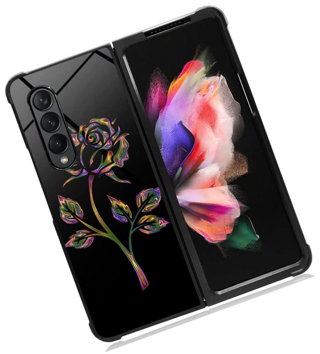 for Samsung Galaxy Z Fold3 CaseChromatic Gold Rose Galaxy Z 5G