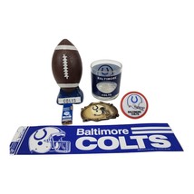 Vintage Baltimore Colts Lot NFL Football Raintree Belt Buckle Glass Indi... - $39.99