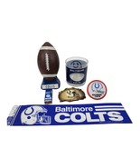 Vintage Baltimore Colts Lot NFL Football Raintree Belt Buckle Glass Indi... - $39.99