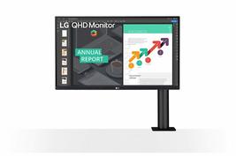 LG 27 27BN88Q-B Ergo IPS QHD Monitor (2560x1440) with Ergonomic Stand & C-Clamp - £400.66 GBP