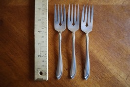 Oneidacraft Oneida Shasta Deluxe Stainless Glossy Lot 3x Salad Fork 6.1&quot; - $195.35 MXN