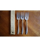 Oneidacraft Oneida Shasta Deluxe Stainless Glossy Lot 3x Salad Fork 6.1&quot; - $10.45