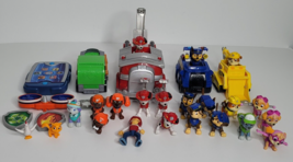 Huge Lot of 30 Paw Patrol Figures Vehicles Parts Chase Marshall Zuma Spin Master - £35.38 GBP