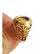 Mexican 2 pesos gold coin ring, 2 pesos gold coin ring for women - $1,480.00+