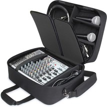 Usa Gear Audio Mixer Case - Dj Mixer Travel Bag With Customizable, Black - £80.21 GBP