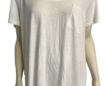 Caslon  Women&#39;s Scoop Neck Pocket Tee Shirt White 3X - $18.99