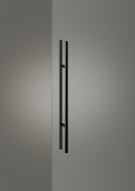 Union Japan 31&quot; Black Round Pull Handle Back to Back Frameless Shower Glass Door - £100.98 GBP