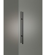 Union Japan 31&quot; Black Round Pull Handle Back to Back Frameless Shower Gl... - $175.24 CAD