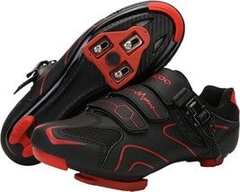 Kescoo Black Unisex Cycling Shoes with Installed Delta Cleats - Men 9   Woman 11 - £35.23 GBP