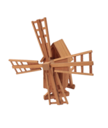 Antique Handmade Wooden Model Windmill Signed Oland 8 Inches - $88.60 CAD