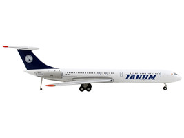 Ilyushin Il-62M Commercial Aircraft &quot;TAROM&quot; White with Blue Tail 1/400 Diecast M - £49.94 GBP