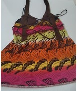 BCX Women&#39;s Tanktini Swimsuit Top Butterfly Print String Back Strap Size... - €8,40 EUR