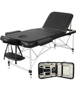 Black Extra Wide Adjustable Portable Massage Tattoo Folding Table - $5,199.94 MXN
