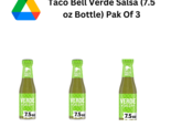 Taco Bell Verde Salsa (7.5 oz Bottle) Pak Of 3  - $8.00