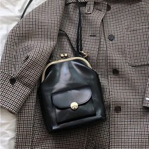 MJ Women Handbags Retro Kiss Lock Shoulder Bags PU Leather  Design Lady Vintage  - £32.03 GBP