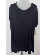 Misia Black Short Sleeve Sharkbite Blouse Top sz 3X NWT - €21,26 EUR Misia Black Short Sleeve Sharkbite Blouse Top sz 3X NWT - €21,26 EUR