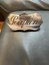 Vintage Lufkin Metal ( Silver plated?)Wood brand name plate - $831.26 MXN