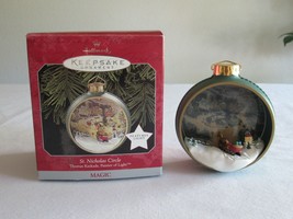 Hallmark Ornament 1997 &quot;St. Nicholas Circle&quot;  Thomas Kinkade Magic Light Works - £9.87 GBP