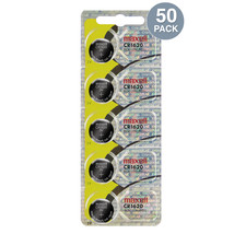 Maxell CR1620 3V Lithium Coin Cell Batteries (50 Pack) + Tracking Included - £57.38 GBP