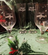 4 Michelob Signature Glasses - 2 Amber Bock and 2 Ales &amp; Lagers - $19.00