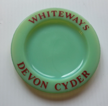 Whiteway&#39;s Devon Cyder Ceramic Green Dish Ashtray RegiCor Made in England Teal - £10.74 GBP